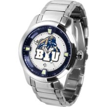 Brigham Young Cougars BYU NCAA Mens Titan Steel Watch ...