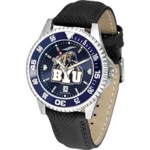 Brigham Young Cougars BYU Mens Leather Anochrome Watch