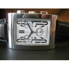 Bulgari Rettangolo Chronograph Watch Mint Condition Rtc 49s L2501