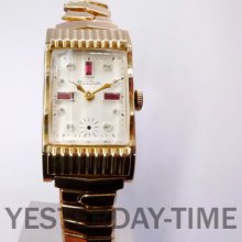 Bulova 1951 USA 21 Jewel 10K Gold Filled Gents Manual Deco Watch