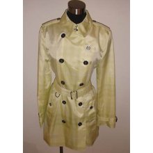 Burberry Brit Buckingham Sherbet Check Packaway Rain Jacket Coat 10 $695