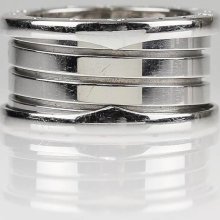 Bvlgari 18K White Gold B.Zero1 4 Band Ring Size 6