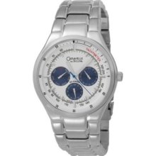 Caravelle Bulova Men's Stainless Steel White Dial 3 Eye Multi Fun ...