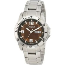 Caravelle By Bulova Stainless Steel Brown Dial Men's Watch 43c108