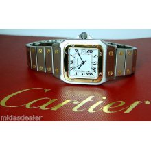 Cartier Santos 18k Yellow Gold & Stainless Steel Men's Automatic