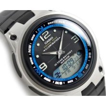 Casio Analog-digital Fishing Gear, 10-year Battery, Aw82 Aw-82-1av, Black