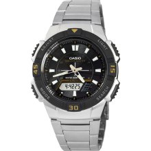 Casio AQS800WD-1E Mens Tough Solar Black Multi-Function Ana-Digi Stainless Watch