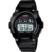 Casio Classic Round Digital Wristwatch Black/black Face