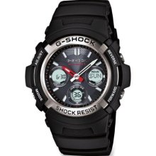 Casio GShock Awgm1001Acr Atomic Solar Watch, Black/Silver