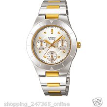 Casio Lady's Ltp-2083sg-7av Watch 1 Yr Factory Warranty