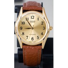 Casio Men's Classic Analog Leather Band Watch Mtp1094q-9b