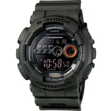 Casio Men's Dark Gray Plastic Resin G-Shock Digital Dial Strap GD100MS-3