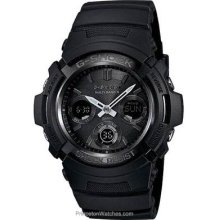 Casio Mens Solar Multi-Band Atomic 6 G-Shock All-Black AWGM100B-1A