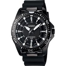 Casio Mtd-1072-1a Mtd-1072-1 Resin Band Mineral Glass Men's Watch