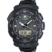 Casio Protrek Prg550bd Prg-550bd-2 Solar Power Compass Blackout Men's Watch