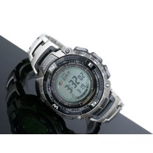Casio Triple Sensor Titanium Prg-130t-7vdr Moon Phase Tide Graph Worldtime