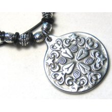 Celestial Goddess Pendant Leather Necklace