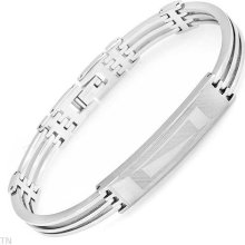 Charming Gents Bracelet in Stainless steel. Length 7.5in
