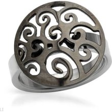 Chateau D'argent Two-tone Stainless Steel Ring Size 7 Nice Design 17