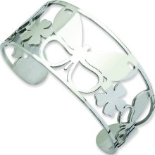 ChiselÂ® Stainless Steel Polished Butterfly Cuff Bangle