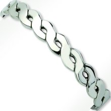 ChiselÂ® Stainless Steel Polished Twisted Cuff Bangle