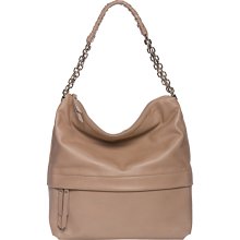 Christian Louboutin 'Marianne' Beige Leather Hobo Bag (Christian Louboutin 1120614 BG4W Marianne Hobo)