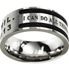 Christian Mens Strength Cable Purity Ring For Boys
