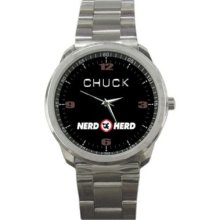 Chuck Nerd Herd Tv Stainless Steel Watch Great Gift