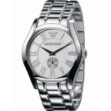 Classic Stainless Steel Case And Bracelet Silver Tone Dial Date Displa