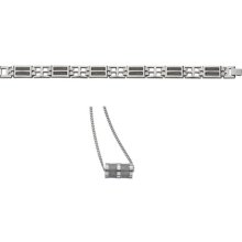Colibri Network Stainless Steel Bracelet and Pendant Set