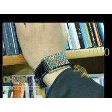 Cool Binary Fashion Digital Led Man Woman Leather Wrist Watch ,chris