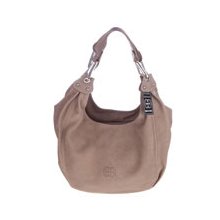 COSETTE Italian Made Taupe Buttersoft Leather Designer Hobo Bag