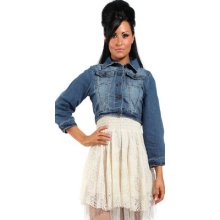 Cropped Dark Denim Jacket -