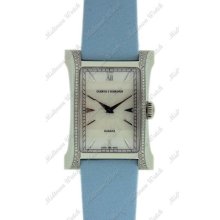 Cuervo Y Sobrinos Esplendidos Clasico A2012 Diamond Blue Satin Strap Wach $6,600