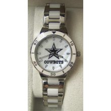 Dallas Cowboys Mother of Pearl Watch GameTime Womens NFL-PEA-DAL