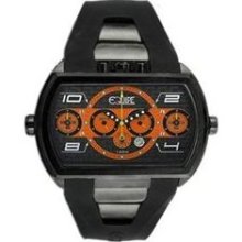 Dash XXL Men's Watch with Black Case and Black / Orange Dial ...