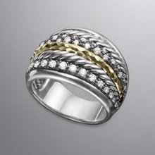 David Yurman Starlight Band Ring, Pave Diamonds