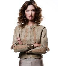 Deco Leather Tassle Bomber Jacket