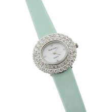 Designer inspired royal crown with cz ladies watch