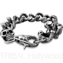 Devil's Tail Stainless Steel Men's Skull Mens