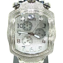 Diamond IceLink Watch Round Cut F-G Color Cetus 2.50ct