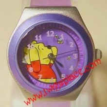 Disney Winnie the Pooh Purple Ladies Teens Watch Wristwatch Jewelry M
