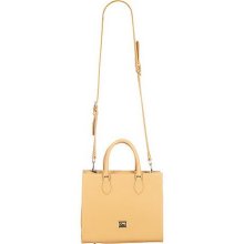 Dooney & Bourke Dillen Leather Janine Satchel Core Colors w/Detach. Strap - Chamois - One Size