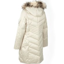 Down-filled Coat with Faux Fur Hood