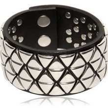 dsquared 3.5cm triangle studded leather bracelet