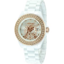 Ed Hardy Jolie White Acrylic Bracelet Watch Jo-pt