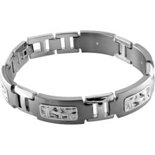 Edward Mirell Pulse Titanium Bracelet with Sterling Silver