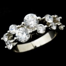 Elegance by carbonneau ring-9046 ring 9046 silver size 6 - 5