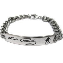 Elvis Presley Men's Stainless Steel Id Link Bracelet