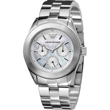 Emporio Armani Women's Watch Ar0709 Mother Of Pearl Dial Date Window